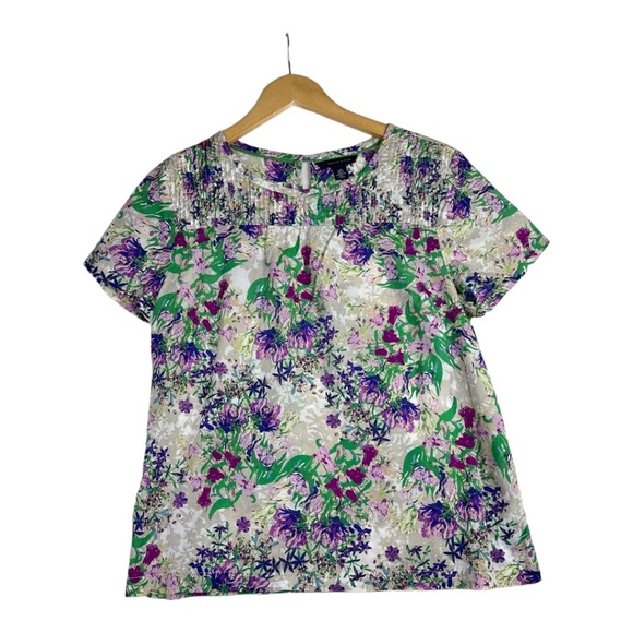 Tommy Hilfiger Floral Print Blouse Size Large‎ - Picture 1 of 7